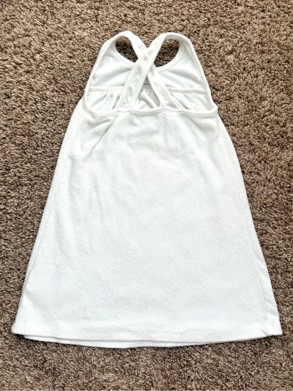 Old Navy Girls 4T White Terry Cloth Racerback Swim Cover-Up Dress